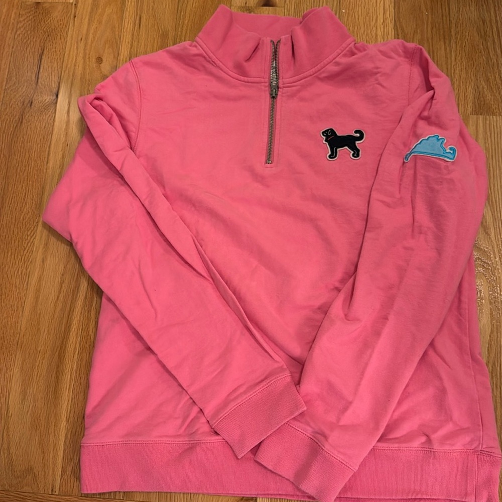 Black dog quarter zip sweatshirt